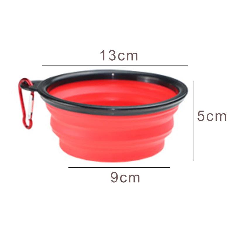 350ml Collapsible Dog Pet Folding Silicone Bowl Outdoor Travel Portable Puppy Food Container Feeder Dish Bowl Pet supplies - Ammpoure Wellbeing