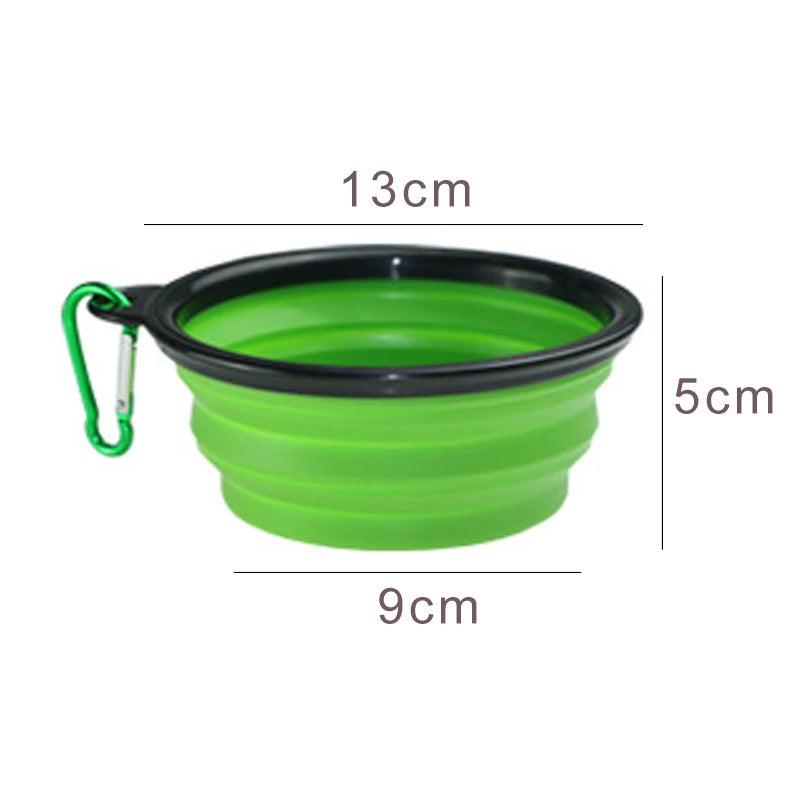 350ml Collapsible Dog Pet Folding Silicone Bowl Outdoor Travel Portable Puppy Food Container Feeder Dish Bowl Pet supplies - Ammpoure Wellbeing