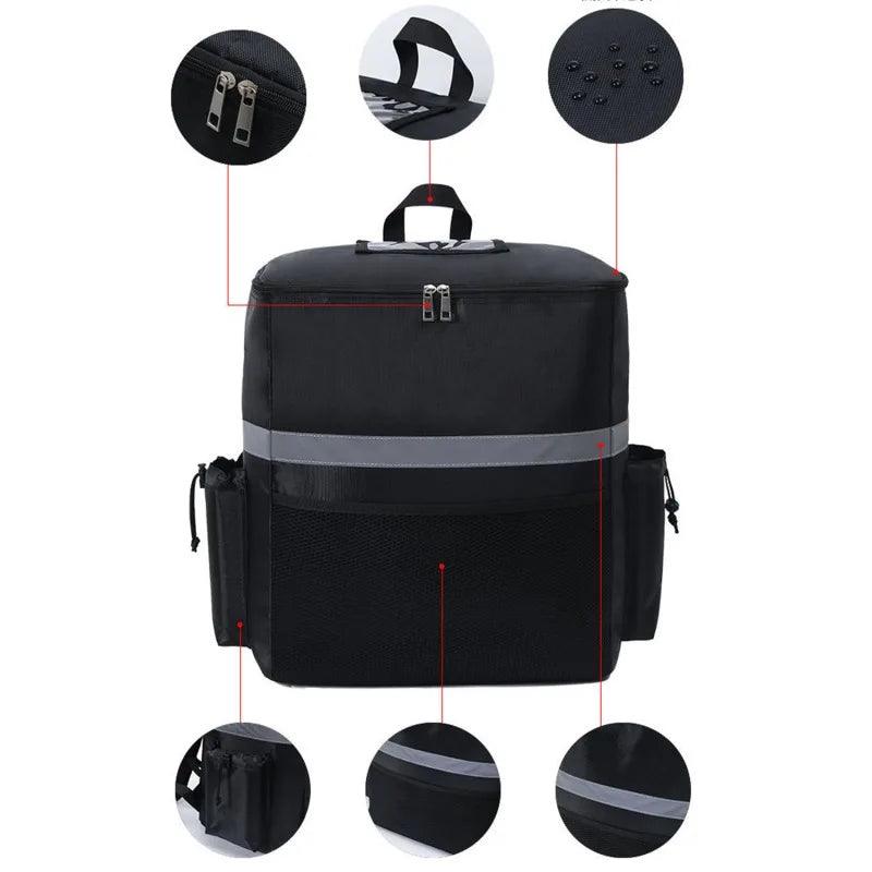 35L Extra Large Thermal Food Bag Cooler Bag Refrigerator Box Fresh Keeping Food Delivery Backpack Insulated Cool Bag - Ammpoure Wellbeing