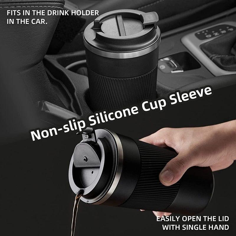 380ml/510ml Double Stainless Steel 304 Coffee Thermos Mug with Non - slip Case Car Vacuum Flask Travel Insulated Bottle - Ammpoure Wellbeing