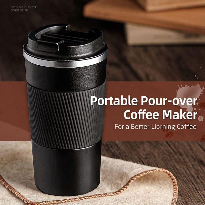 380ml/510ml Double Stainless Steel 304 Coffee Thermos Mug with Non - slip Case Car Vacuum Flask Travel Insulated Bottle - Ammpoure Wellbeing