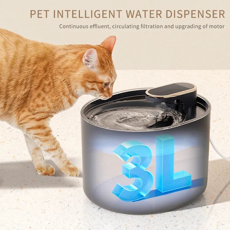 3L Automatic Pet Cat Water Fountain Silent Cat Drinking Fountain USB Charge Electric Feeder Pet Water Dispenser for Cat Supplies - Ammpoure Wellbeing