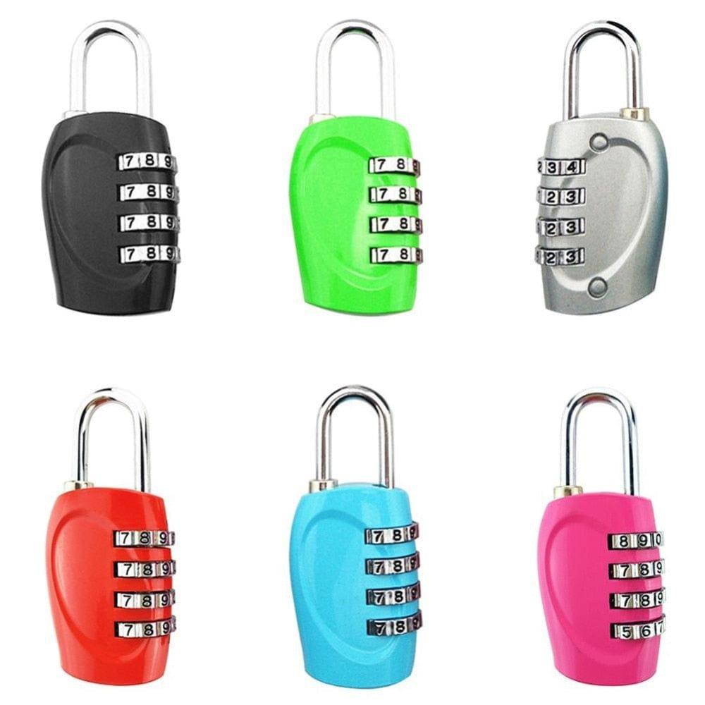 4 Dial Digit Password Lock Combination Suitcase Luggage Metal Code Password Locks Padlock Travel Safe Anti - Theft - Ammpoure Wellbeing