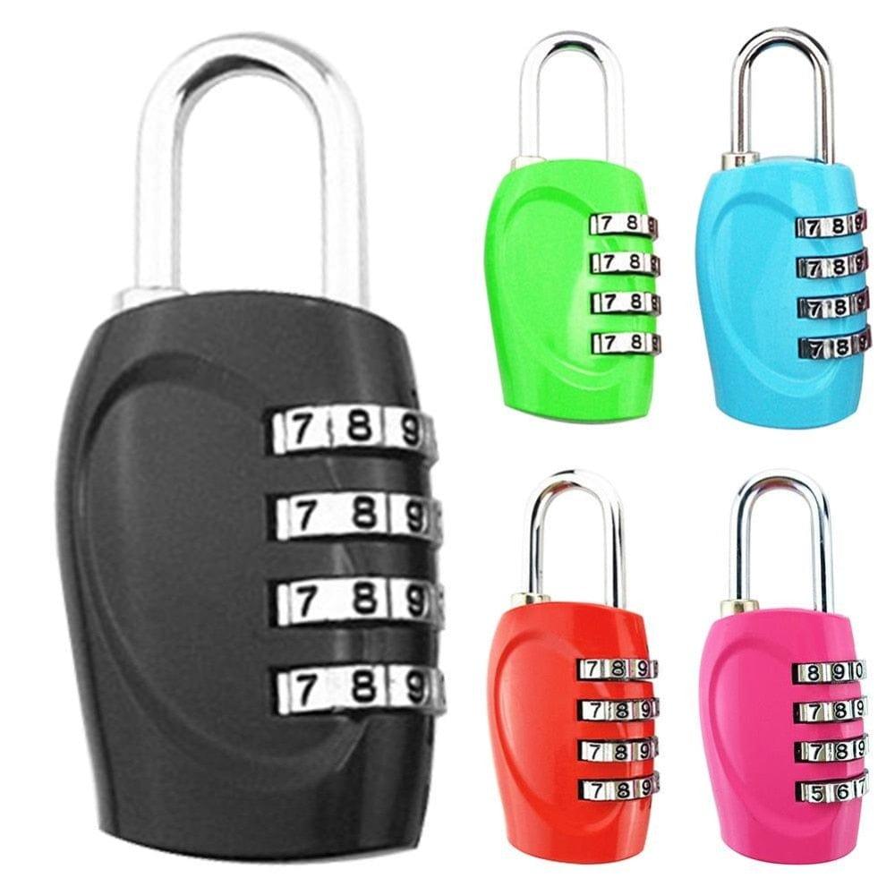 4 Dial Digit Password Lock Combination Suitcase Luggage Metal Code Password Locks Padlock Travel Safe Anti - Theft - Ammpoure Wellbeing