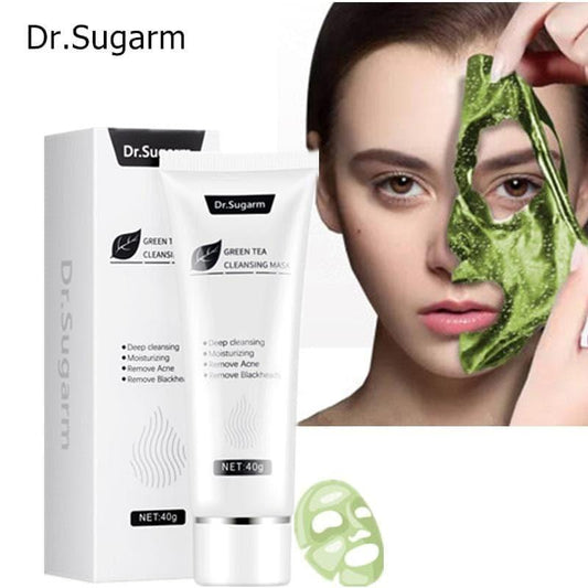 40g Dr. Sugarm Green Tea Blackhead Mask Skin Care Remove Acne Nose Deep Cleansing - Ammpoure Wellbeing