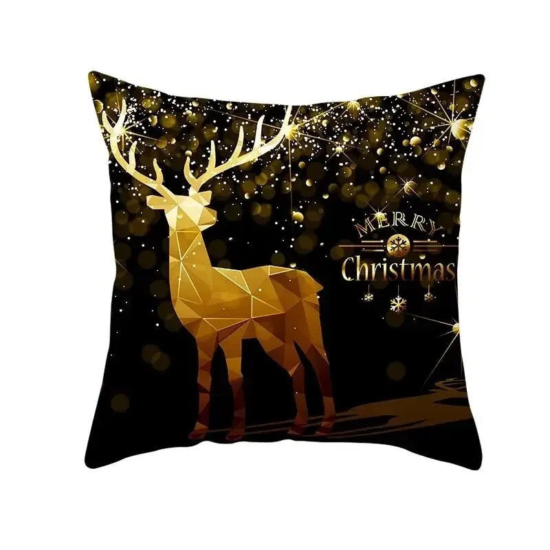 45cm Christmas Cushion Cover Pillowcase 2024 Christmas Decorations for Home Ornament Xmas New Year Christmas Decor 2023 Noel - Ammpoure Wellbeing