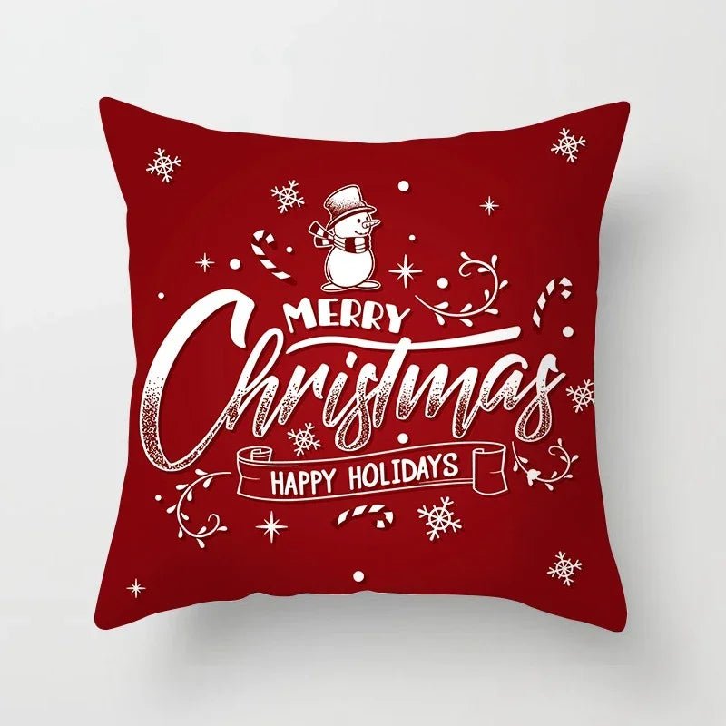 45cm Christmas Cushion Cover Pillowcase 2024 Christmas Decorations for Home Ornament Xmas New Year Christmas Decor 2023 Noel - Ammpoure Wellbeing