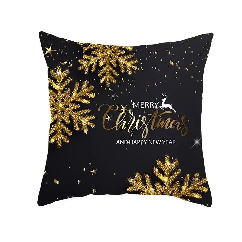 45cm Christmas Cushion Cover Pillowcase 2024 Christmas Decorations for Home Ornament Xmas New Year Christmas Decor 2023 Noel - Ammpoure Wellbeing