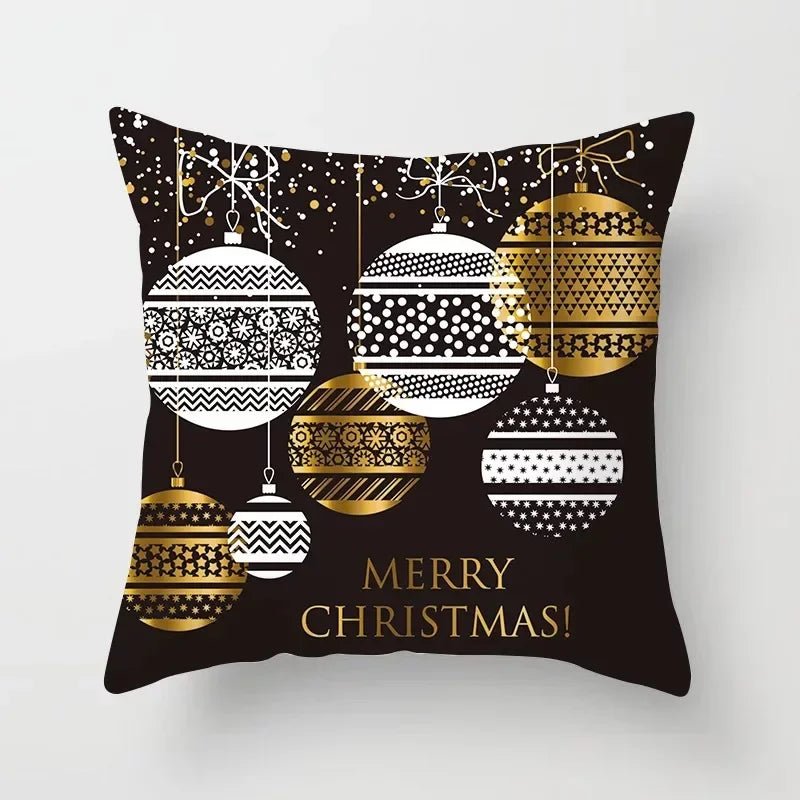 45cm Christmas Cushion Cover Pillowcase 2024 Christmas Decorations for Home Ornament Xmas New Year Christmas Decor 2023 Noel - Ammpoure Wellbeing