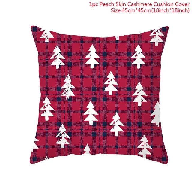 45cm Christmas Cushion Cover Pillowcase 2024 Christmas Decorations for Home Ornament Xmas New Year Christmas Decor 2023 Noel - Ammpoure Wellbeing