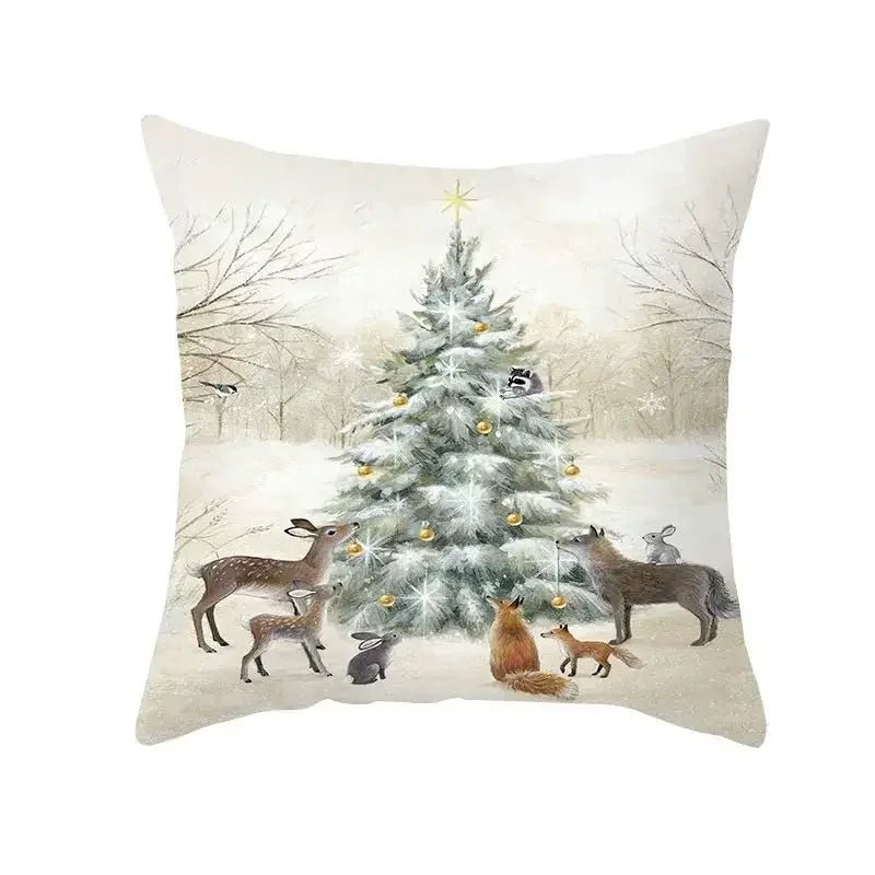 45cm Christmas Cushion Cover Pillowcase 2024 Christmas Decorations for Home Ornament Xmas New Year Christmas Decor 2023 Noel - Ammpoure Wellbeing