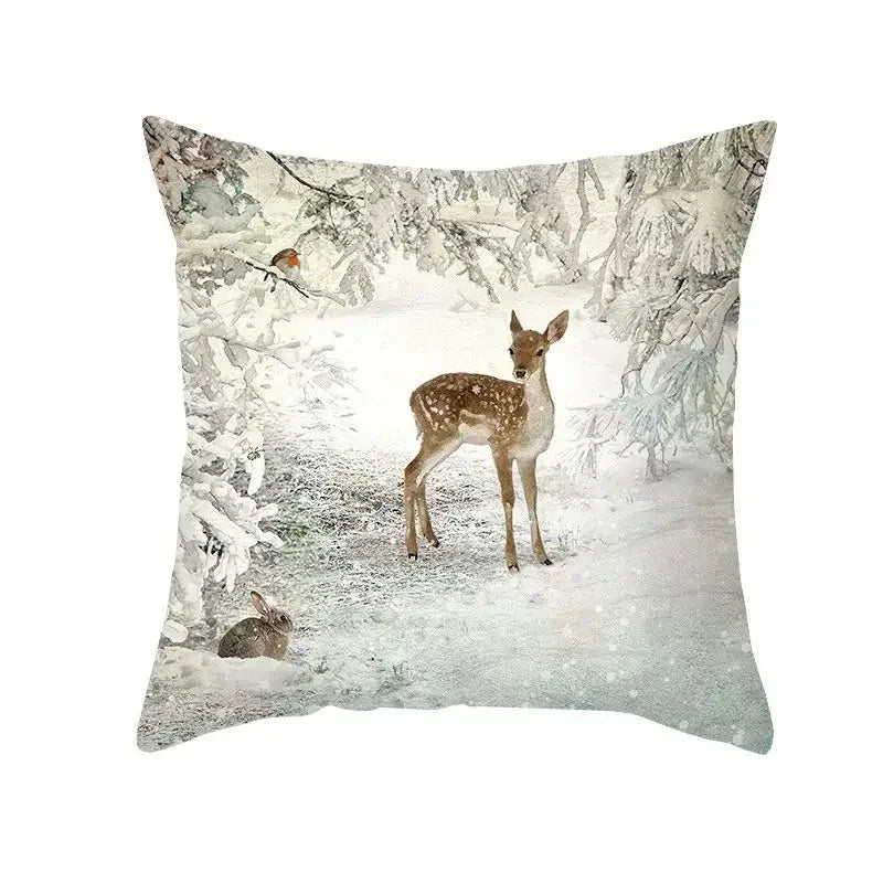 45cm Christmas Cushion Cover Pillowcase 2024 Christmas Decorations for Home Ornament Xmas New Year Christmas Decor 2023 Noel - Ammpoure Wellbeing