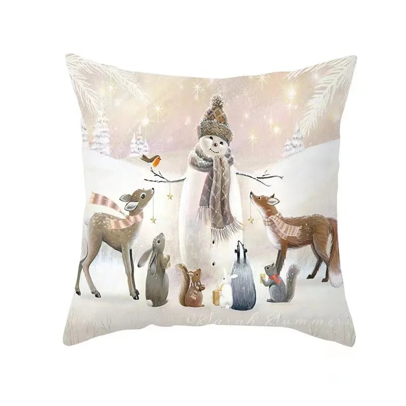 45cm Christmas Cushion Cover Pillowcase 2024 Christmas Decorations for Home Ornament Xmas New Year Christmas Decor 2023 Noel - Ammpoure Wellbeing