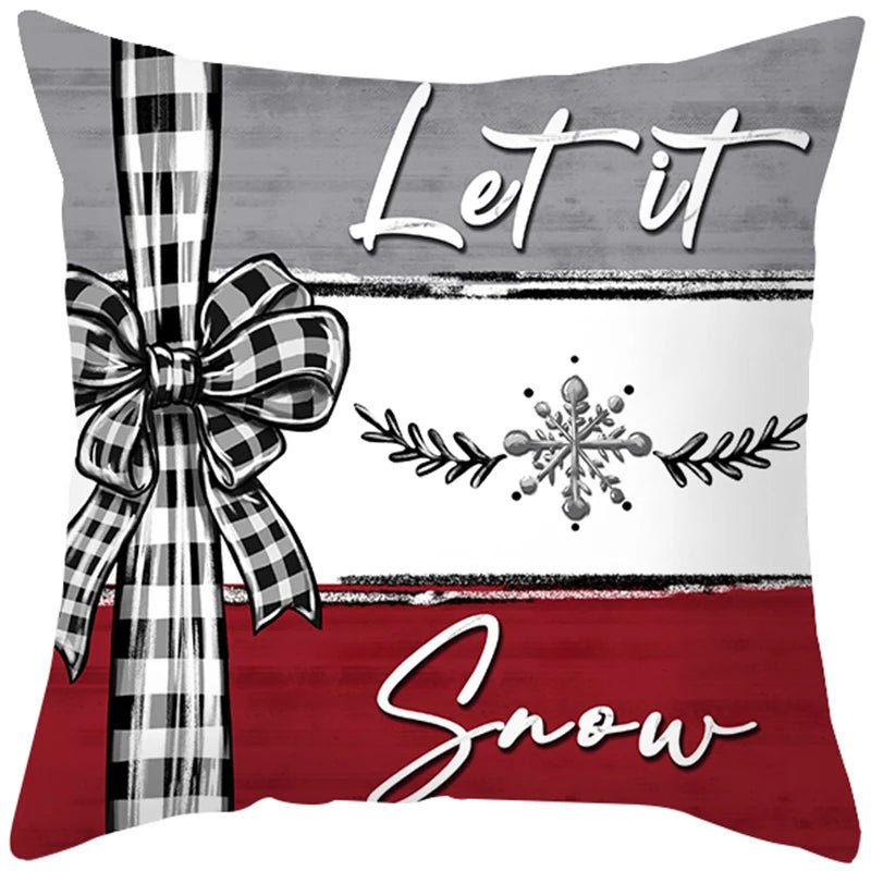 45cm Christmas Cushion Cover Pillowcase 2024 Christmas Decorations for Home Ornament Xmas New Year Christmas Decor 2023 Noel - Ammpoure Wellbeing