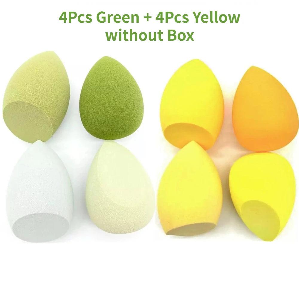 4/8pcs Makeup Sponge Blender Beauty Egg Cosmetic Puff Soft Foundation Sponges Powder Puff Women Make Up Accessories Beauty Tools - Ammpoure Wellbeing