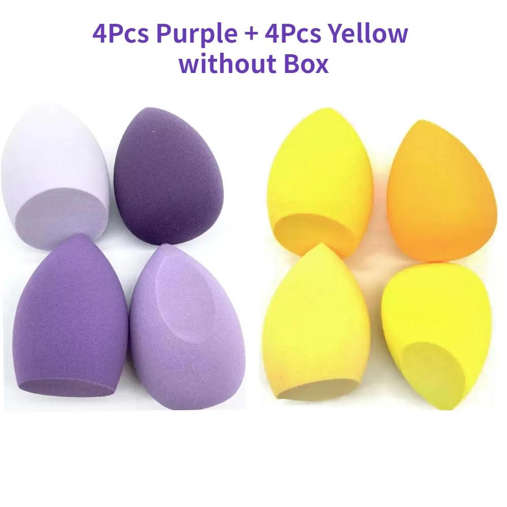 4/8pcs Makeup Sponge Blender Beauty Egg Cosmetic Puff Soft Foundation Sponges Powder Puff Women Make Up Accessories Beauty Tools - Ammpoure Wellbeing