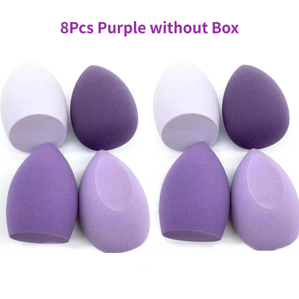 4/8pcs Makeup Sponge Blender Beauty Egg Cosmetic Puff Soft Foundation Sponges Powder Puff Women Make Up Accessories Beauty Tools - Ammpoure Wellbeing