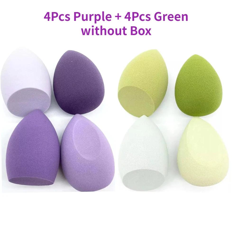 4/8pcs Makeup Sponge Blender Beauty Egg Cosmetic Puff Soft Foundation Sponges Powder Puff Women Make Up Accessories Beauty Tools - Ammpoure Wellbeing