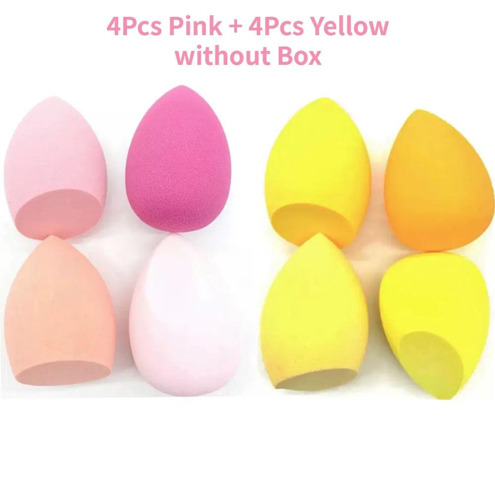 4/8pcs Makeup Sponge Blender Beauty Egg Cosmetic Puff Soft Foundation Sponges Powder Puff Women Make Up Accessories Beauty Tools - Ammpoure Wellbeing