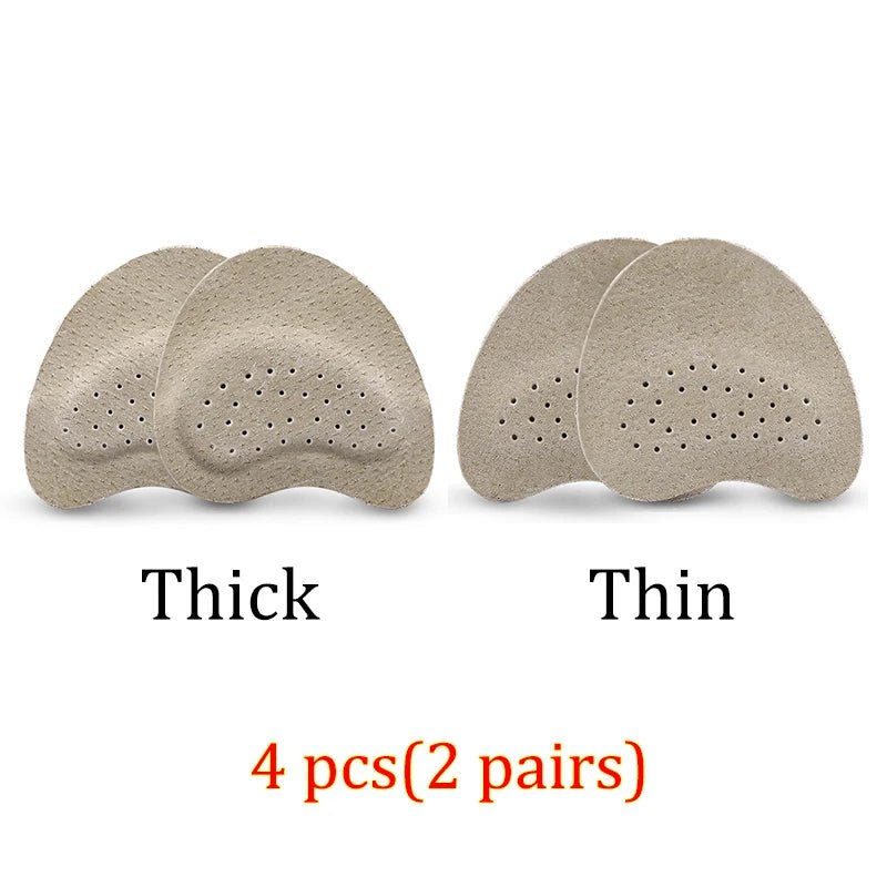 4pcs Sandals Anti - slip Stickers Leather Forefoot Pad Women High Heels Pain Relief Insert Insoles Toe Cushion Foot Care Shoes Pad - Ammpoure Wellbeing