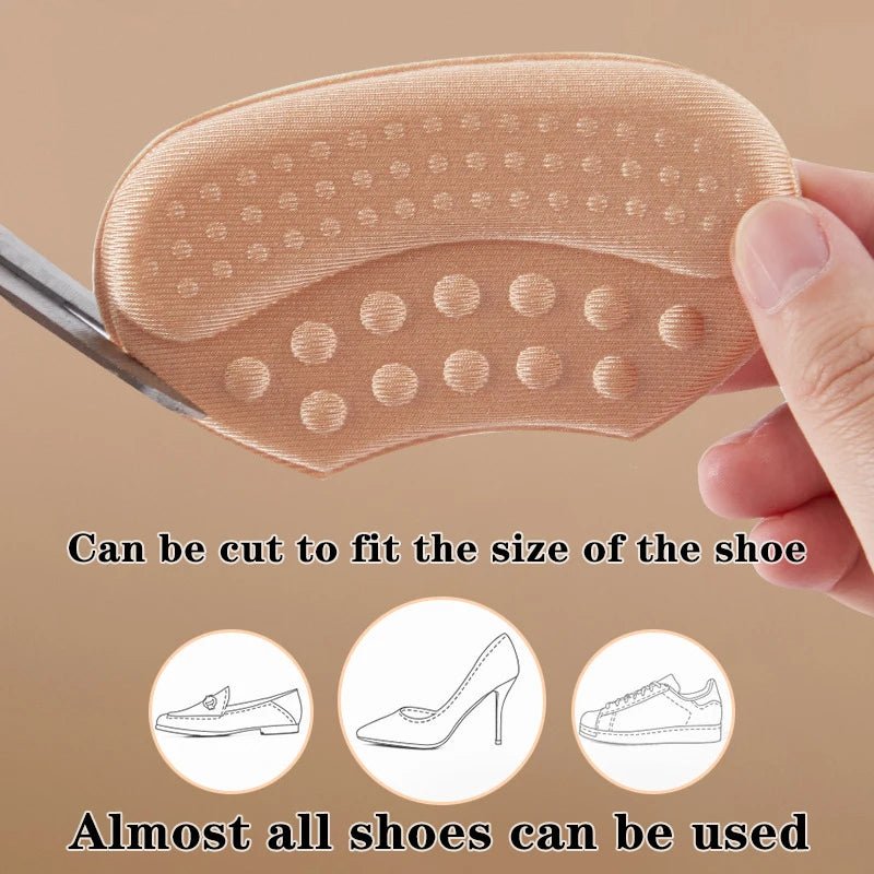 4pcs Shoe Pads for High Heels Pain Relief Anti - wear Cushion Heel Protectors Shoes Sticker Foot Care Liner Grip Insole Insert Pad - Ammpoure Wellbeing