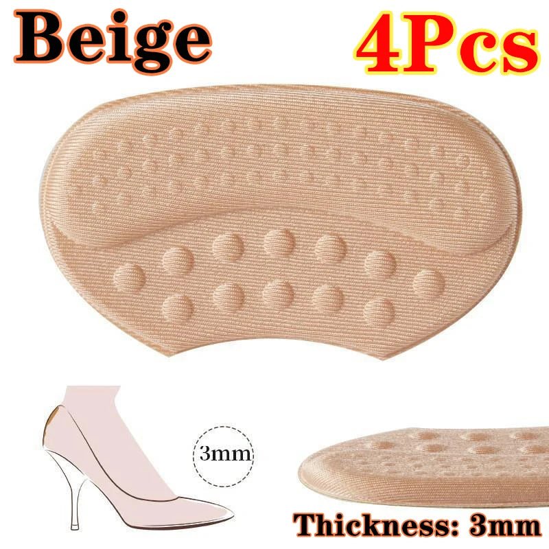 4pcs Shoe Pads for High Heels Pain Relief Anti - wear Cushion Heel Protectors Shoes Sticker Foot Care Liner Grip Insole Insert Pad - Ammpoure Wellbeing