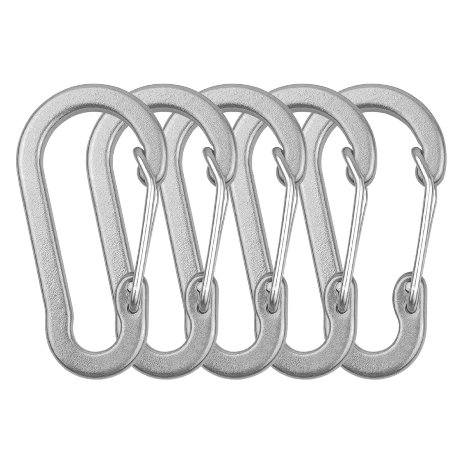 5 Pack Carabiner Clips Mini Aluminum Alloy Keychain Carabiner Clip D Rings for Outdoor Camping Hiking Fishing Backpacking 2024 - Ammpoure Wellbeing