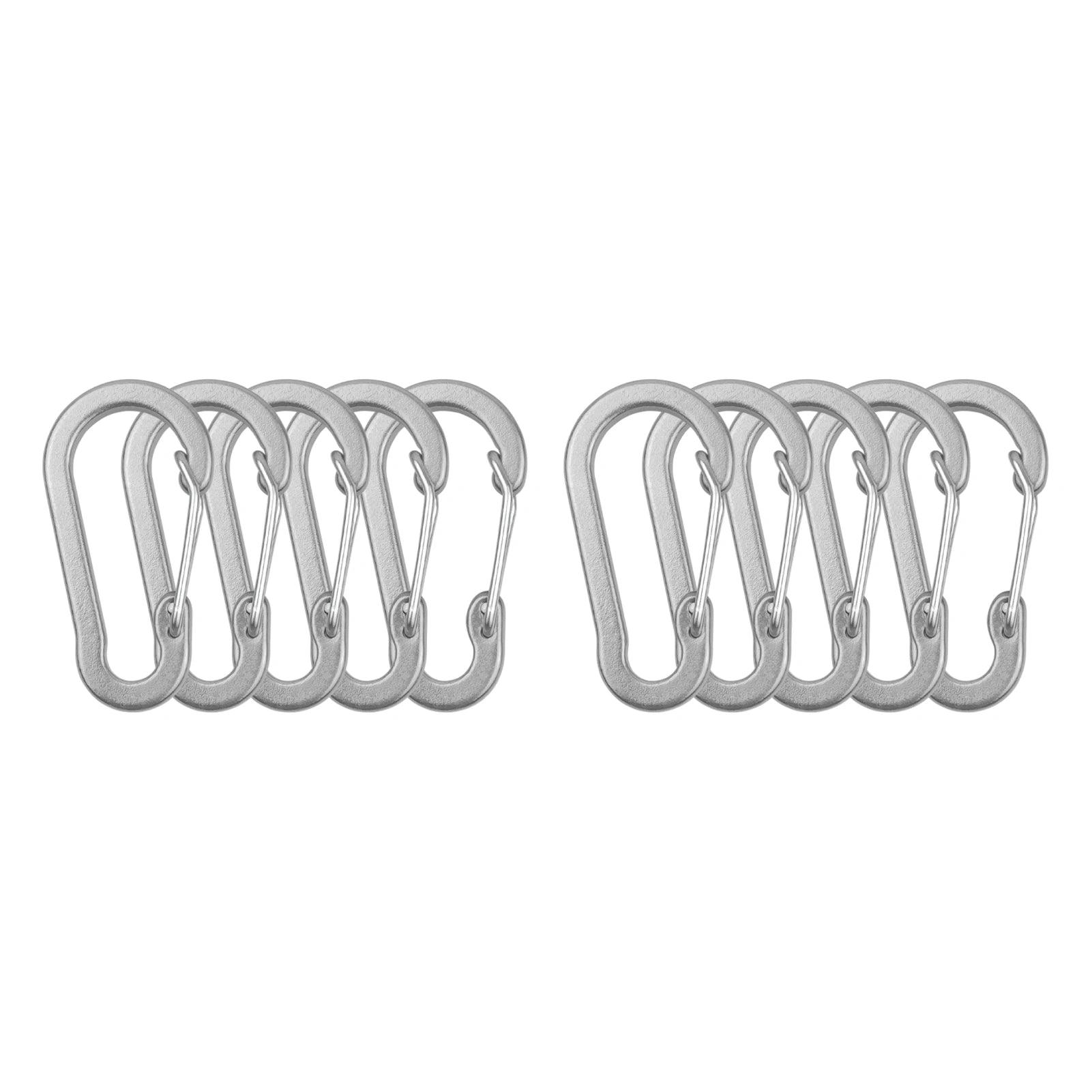 5 Pack Carabiner Clips Mini Aluminum Alloy Keychain Carabiner Clip D Rings for Outdoor Camping Hiking Fishing Backpacking 2024 - Ammpoure Wellbeing