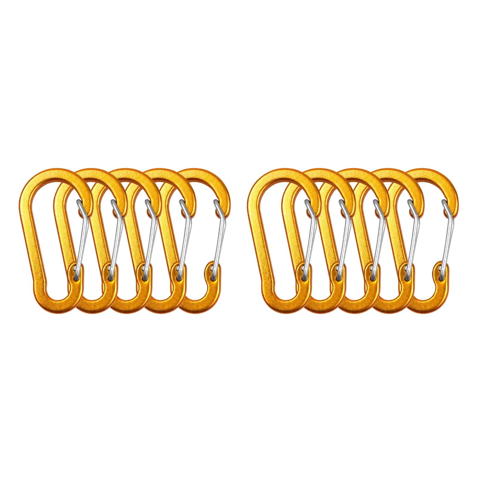 5 Pack Carabiner Clips Mini Aluminum Alloy Keychain Carabiner Clip D Rings for Outdoor Camping Hiking Fishing Backpacking 2024 - Ammpoure Wellbeing