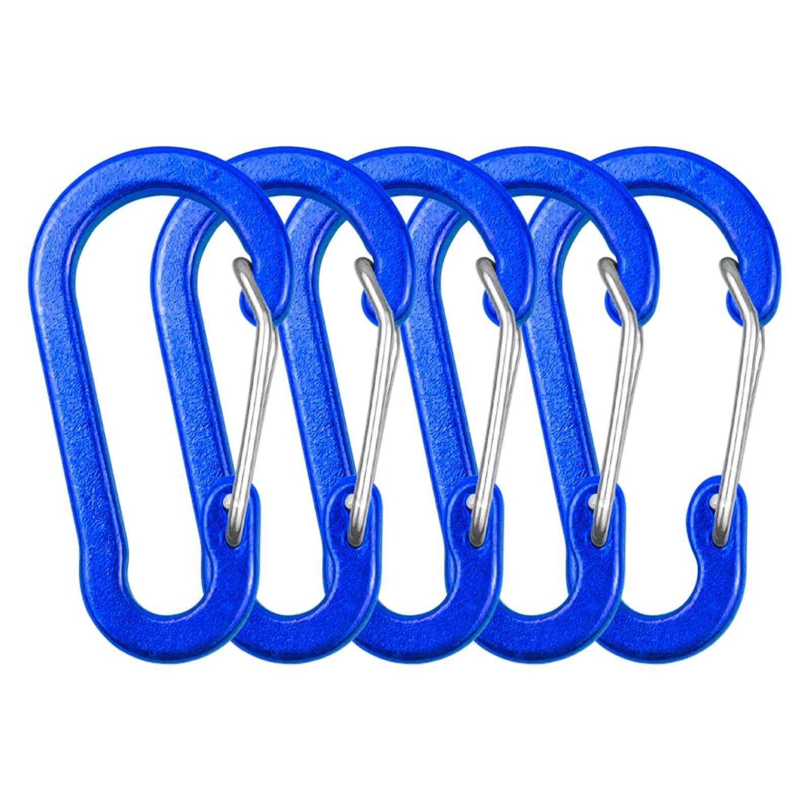 5 Pack Carabiner Clips Mini Aluminum Alloy Keychain Carabiner Clip D Rings for Outdoor Camping Hiking Fishing Backpacking 2024 - Ammpoure Wellbeing