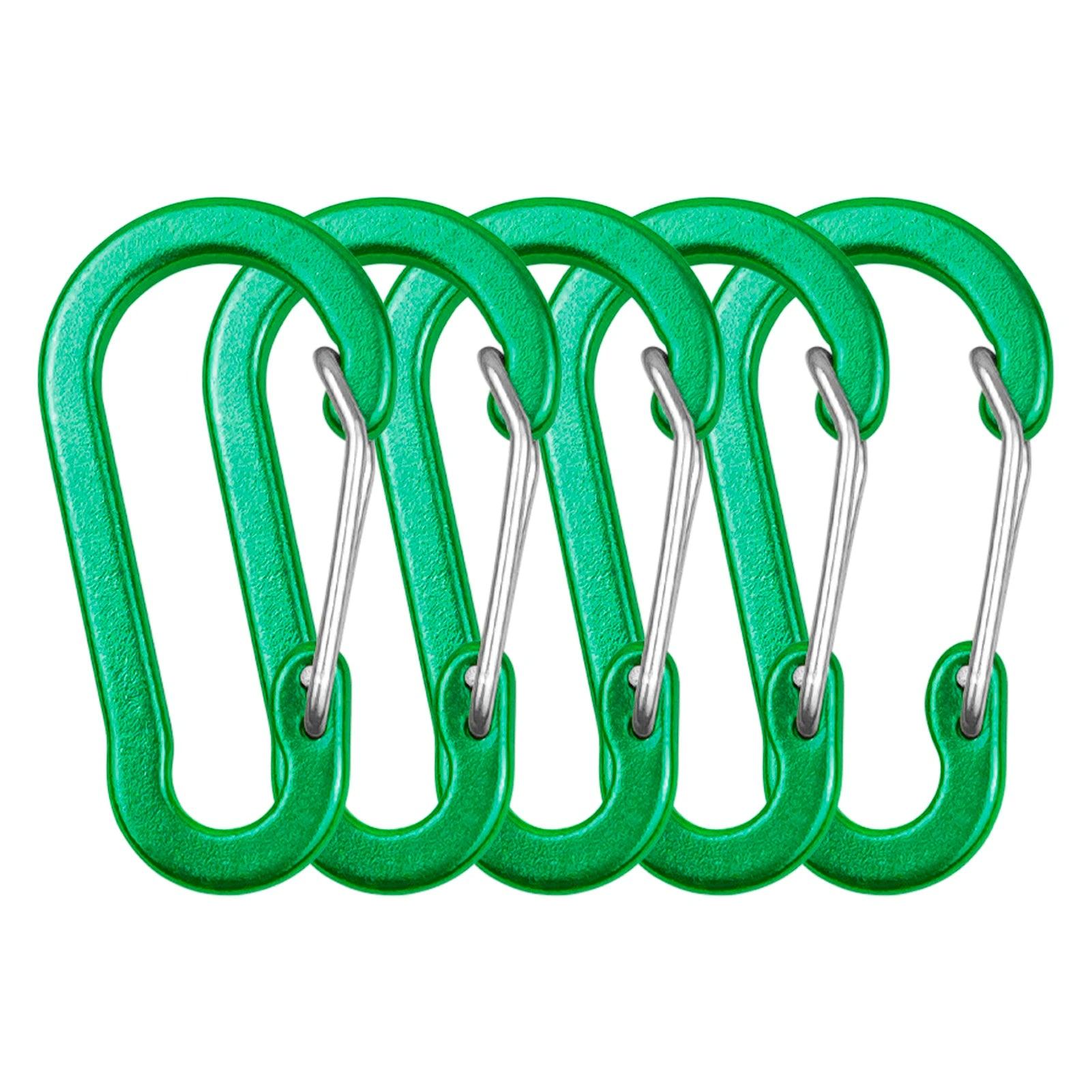 5 Pack Carabiner Clips Mini Aluminum Alloy Keychain Carabiner Clip D Rings for Outdoor Camping Hiking Fishing Backpacking 2024 - Ammpoure Wellbeing