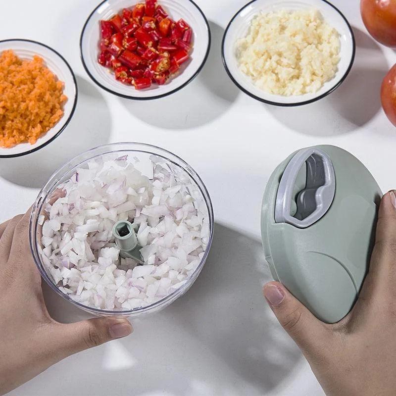 500/900ML Manual Meat Mincer Garlic Chopper Rotate Garlic Press Crusher Vegetable Onion Cutter Kitchen Cooking Accessories - Ammpoure Wellbeing