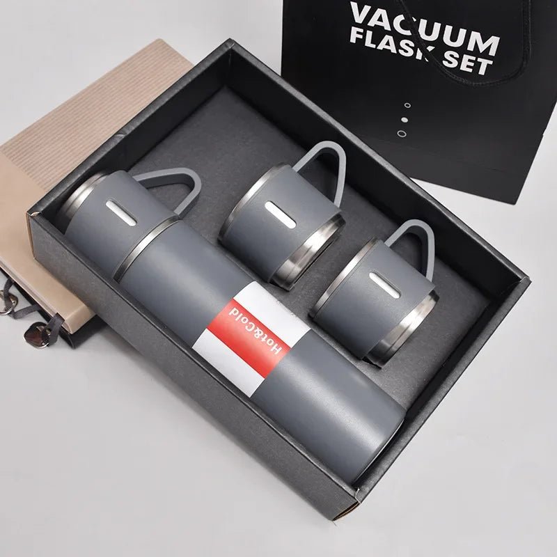 500ML 304 Stainless Steel Vacuum Insulated Bottle Gift Set Office Business Style Coffee Mug Thermos Bottle Portable Flask Carafe - Ammpoure Wellbeing