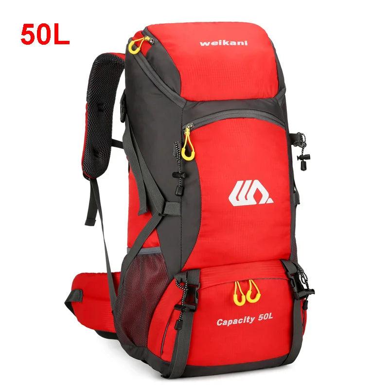 50L Travel Backpack Camping Men Large Hiking Bag Tourist Rucksack Waterproof Outdoor Sports Climbing Mountaineering Bag Luggage - Ammpoure Wellbeing