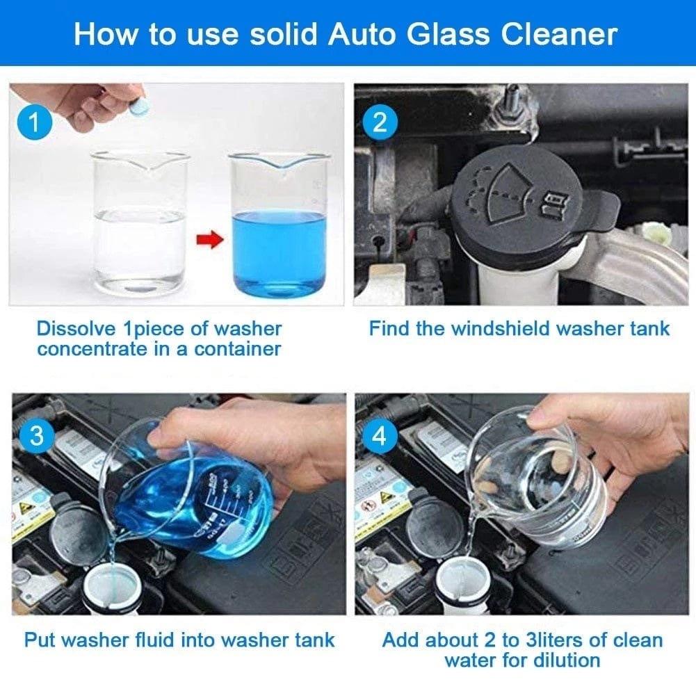 5/10/20/40/100Pcs Solid Cleaner Car Windscreen Wiper Effervescent Tablets Glass Toilet Cleaning Car Accessories - Ammpoure Wellbeing