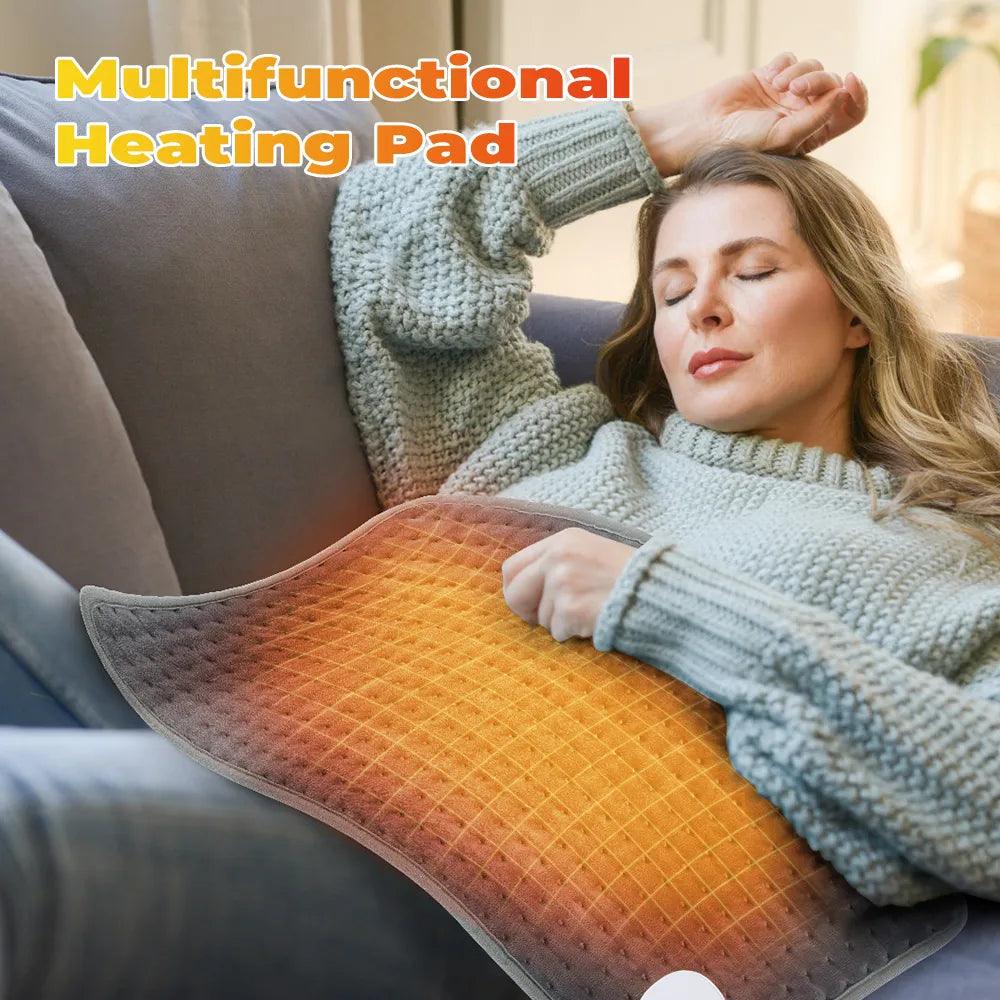 58*29cm Electric Heating Pad Massager Therapy for Body Abdomen Back Pain Relief Winter Warmer Blanket Thermal Massage Mat - Ammpoure Wellbeing