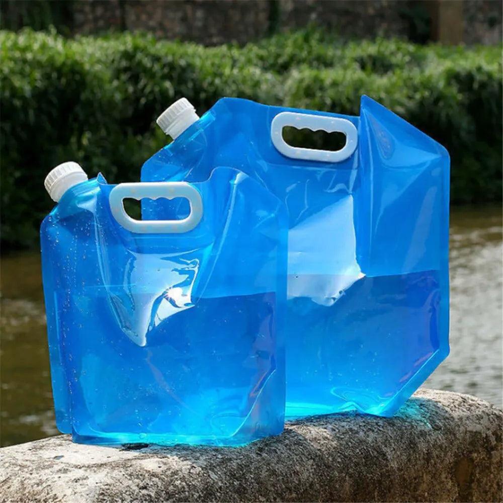 5L Water Bag Folding Portable Sports Storage Container Jug Bottle For Outdoor Travel Camping with Handle Folding Water Bag - Ammpoure Wellbeing