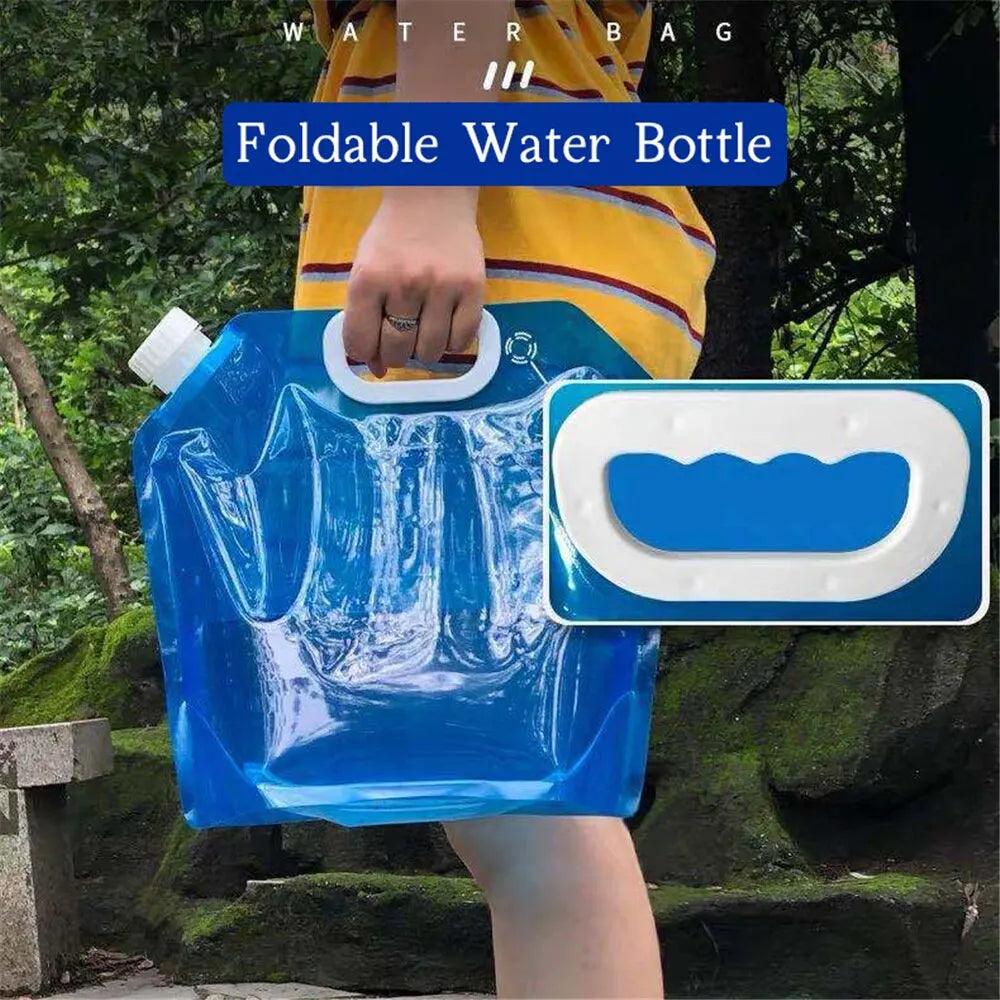 5L Water Bag Folding Portable Sports Storage Container Jug Bottle For Outdoor Travel Camping with Handle Folding Water Bag - Ammpoure Wellbeing