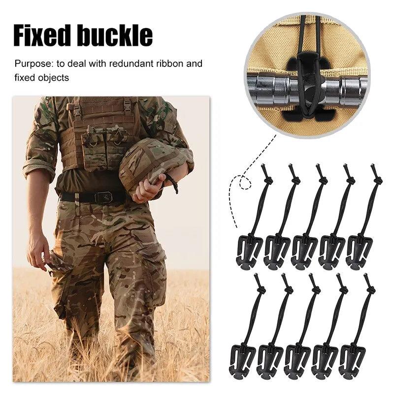 5Pcs Molle Backpack Buckle Carabiner Clips Outdoor Nylon Camping Bag Hanger Hook Clamp EDC Carabiner Survival Gear Tools - Ammpoure Wellbeing