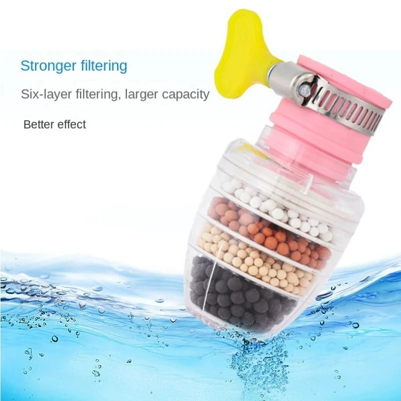 6 Layers Water Filter Tap Purifier Medical Stone Coconut Charcoal Nozzle For Faucet Kitchen Accessories Household Water Filter - Ammpoure Wellbeing