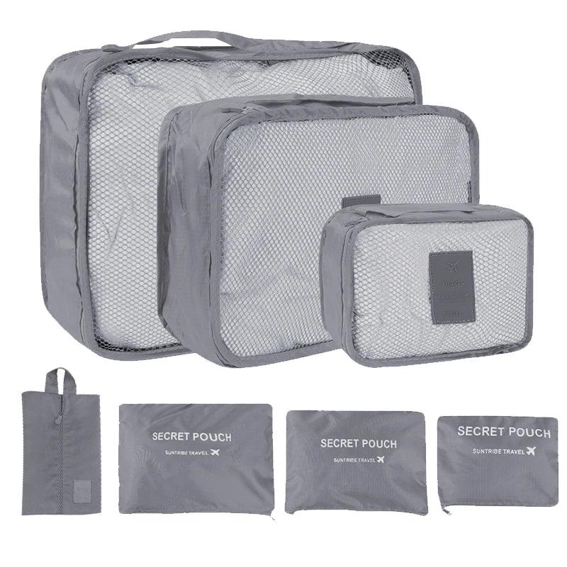 6/7PCS Set Travel Organizer Storage Bags Multifunction Packing Cube Bag For Clothes Tidy Portable Wardrobe Suitcase Pouch Case - Ammpoure Wellbeing