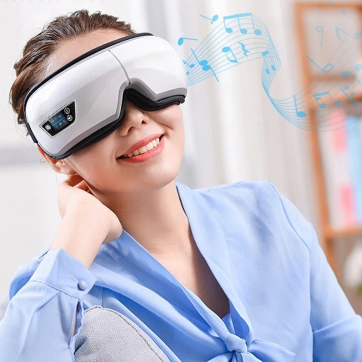 6D Smart Eye Massager Vibration Hot Airbag Compress Eye Care Instrument Bluetooth Music Eye Massage Glasses Eye Relax Fatigue - Ammpoure Wellbeing