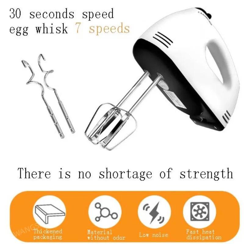 7 Speed Control Hand Mini Mixer Food Blender Multifunctional Food Processor Kitchen Mini Electric Manual Cooking Tools - Ammpoure Wellbeing