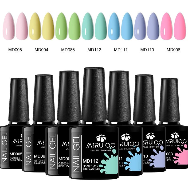 7pc Nail Gel Polish Set DIY Nail Art Design All For Decoration Soak Off UV Gel Long Lasting Manicure Painting Gel Vernis Kits - Ammpoure Wellbeing