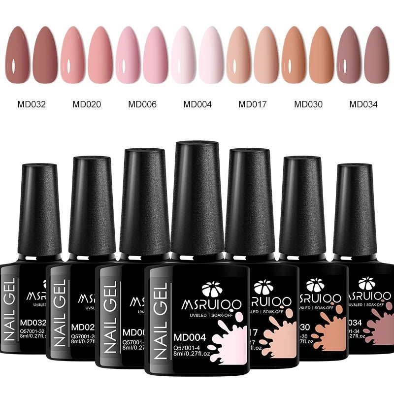 7pc Nail Gel Polish Set DIY Nail Art Design All For Decoration Soak Off UV Gel Long Lasting Manicure Painting Gel Vernis Kits - Ammpoure Wellbeing