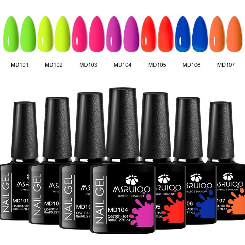 7pc Nail Gel Polish Set DIY Nail Art Design All For Decoration Soak Off UV Gel Long Lasting Manicure Painting Gel Vernis Kits - Ammpoure Wellbeing