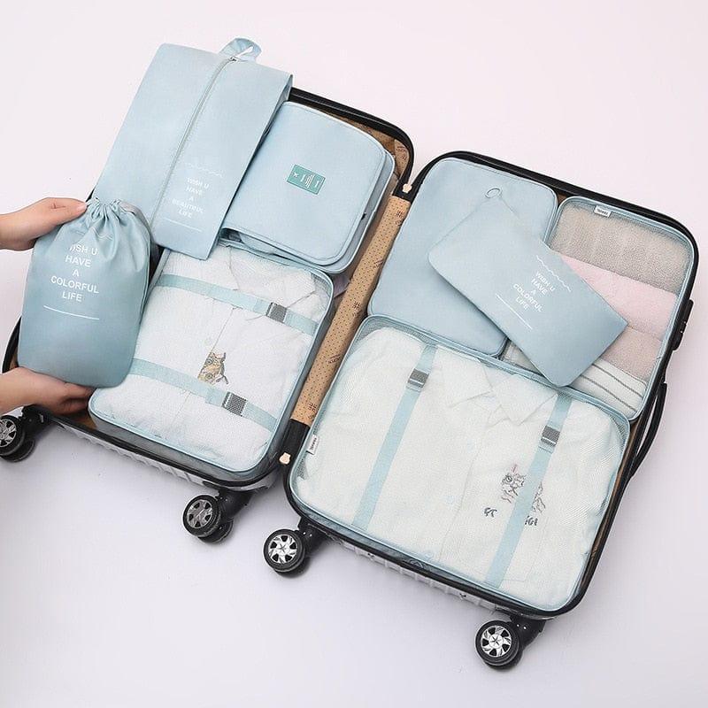 8Pcs/set Large Capacity Luggage Storage Bags For Packing Cube Clothes Underwear Cosmetic Travel Organizer Bag Toiletries Pouch - Ammpoure Wellbeing