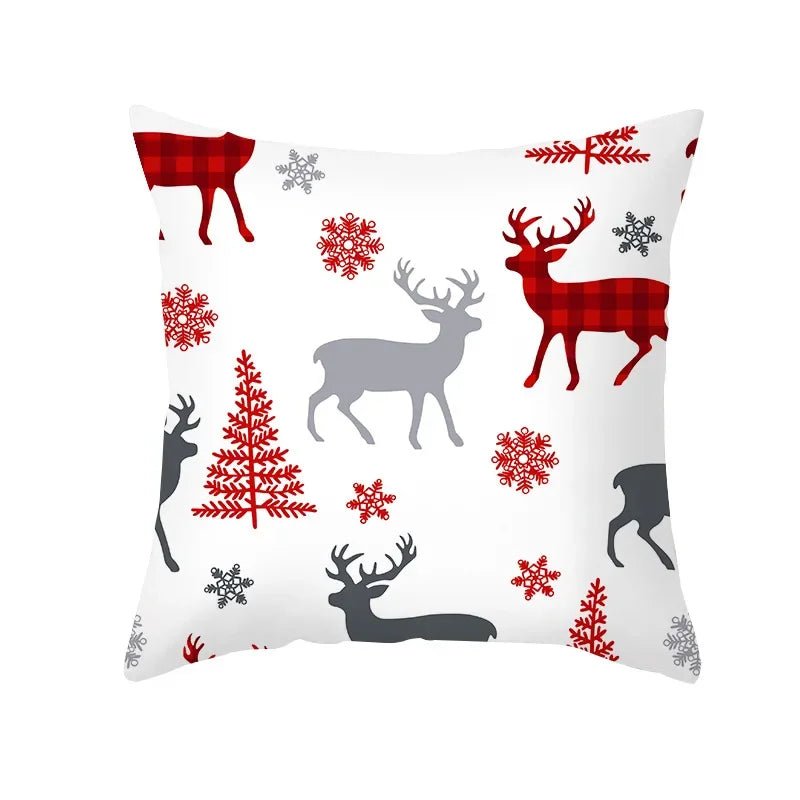 45cm Christmas Cushion Cover Pillowcase 2024 Christmas Decorations for Home Ornament Xmas New Year Christmas Decor 2023 Noel - Ammpoure Wellbeing