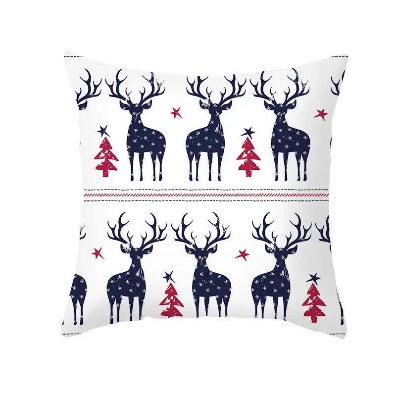 45cm Christmas Cushion Cover Pillowcase 2024 Christmas Decorations for Home Ornament Xmas New Year Christmas Decor 2023 Noel - Ammpoure Wellbeing