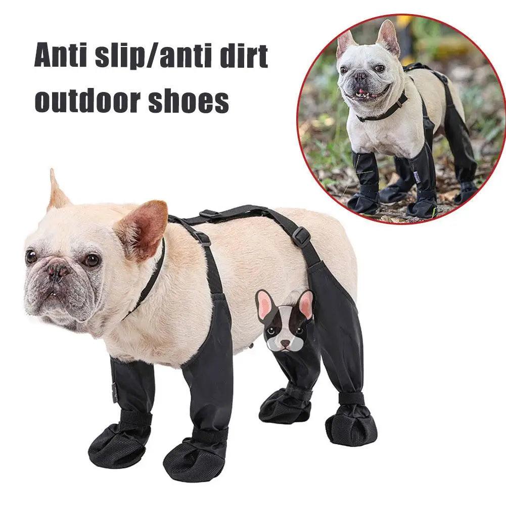 Adjustable Dog Boots Dog Shoes Waterproof Pet Breathable Shoes For Outdoor Walking Soft French Bulldog Shoes Pets Paws Prot V9x2 - Ammpoure Wellbeing